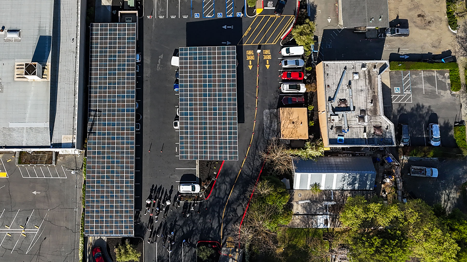 aerial view of microgrid