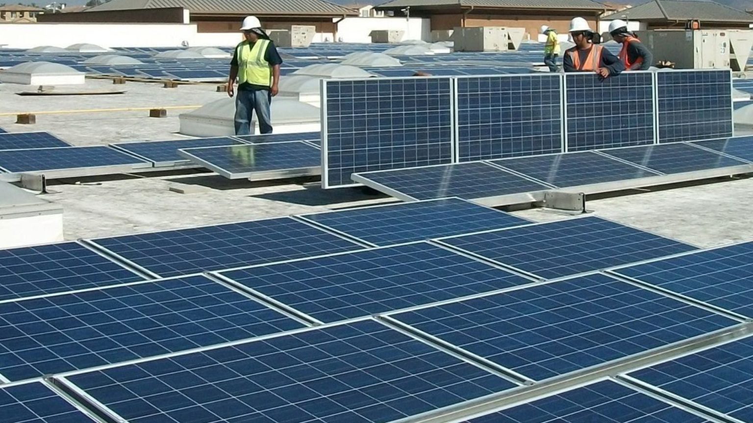 Solar installation on roof